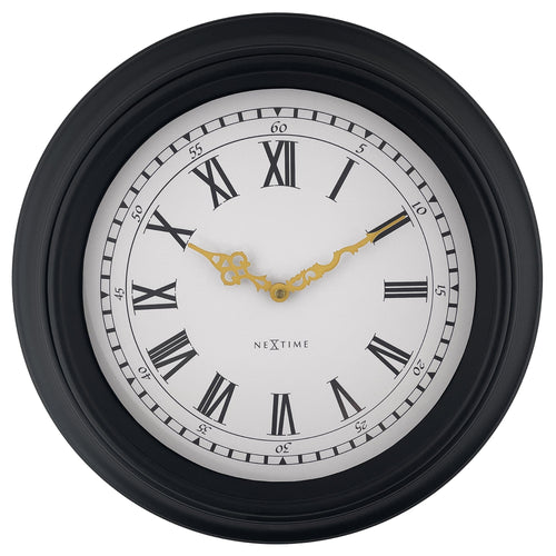 🎼 NeXtime Chopin Wandklok 40cm - Zwart/Grijs Design