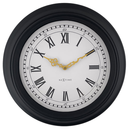 🎼 NeXtime Chopin Wandklok 40cm - Zwart/Grijs Design