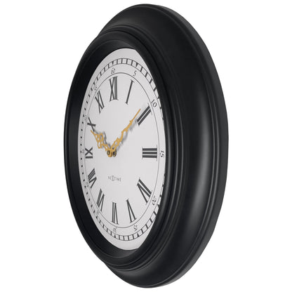🎼 NeXtime Chopin Wandklok 40cm - Zwart/Grijs Design