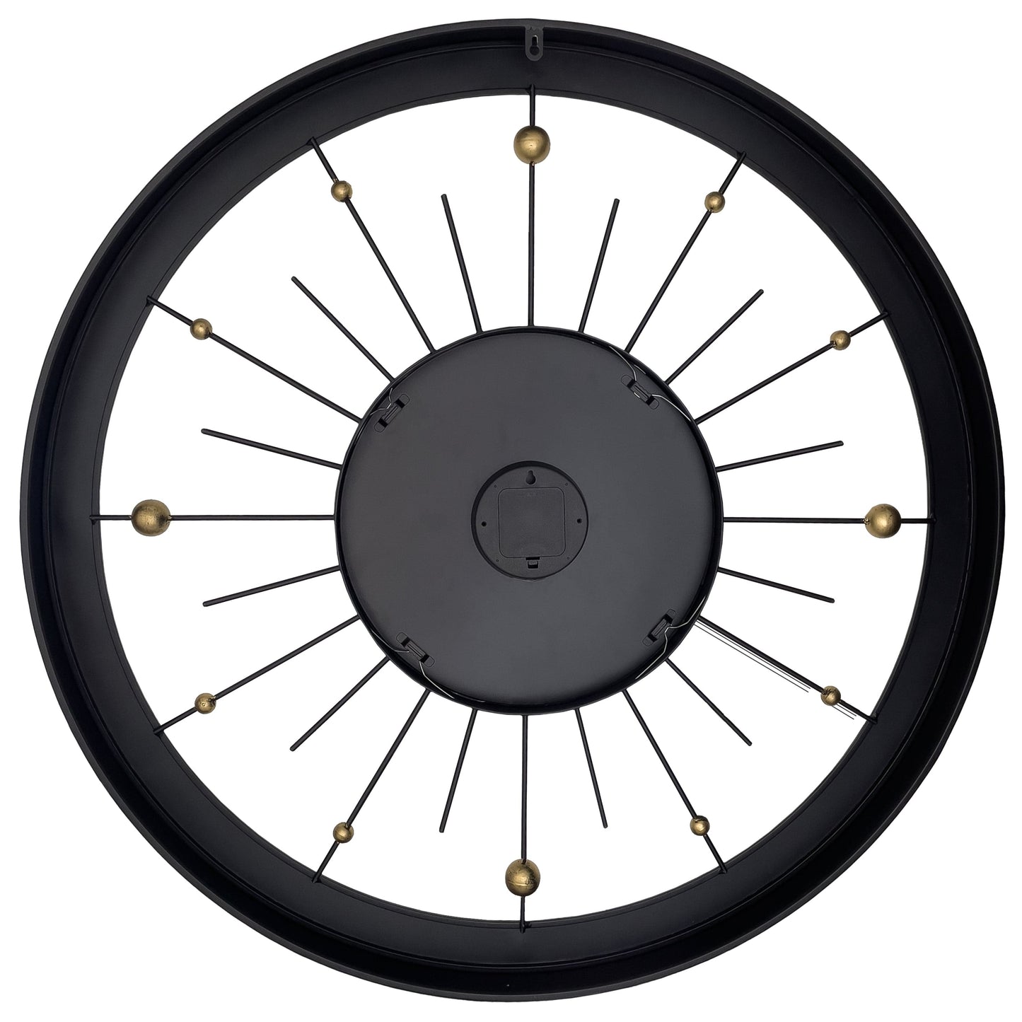 🌍 NeXtime Orbit Large Wandklok 90cm - Zwarte Metaal Design
