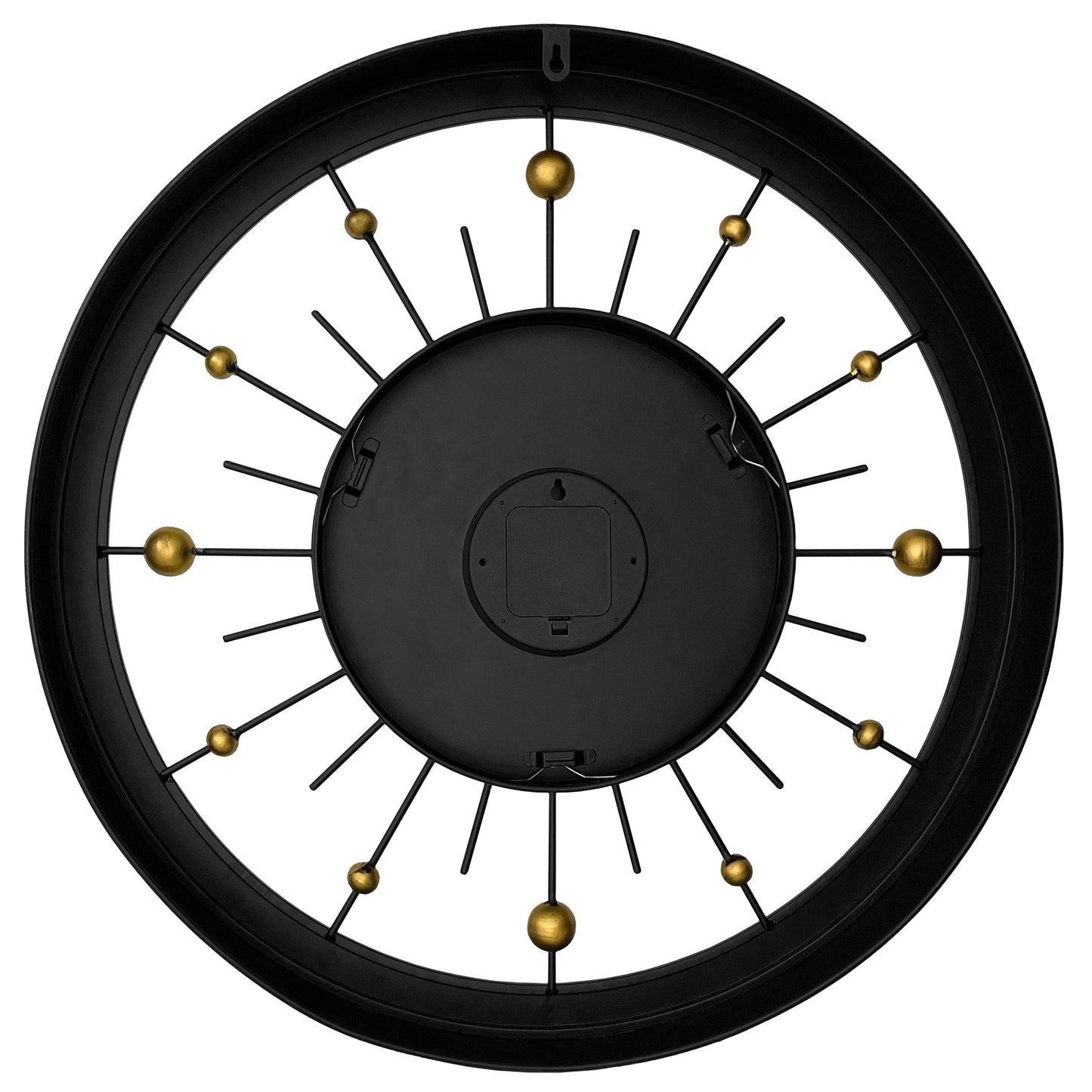 🌍 NeXtime Orbit Wandklok 60cm - Zwarte Metaal Design