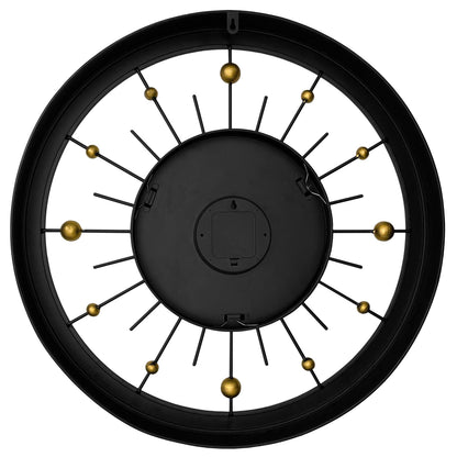🌍 NeXtime Orbit Wandklok 60cm - Zwarte Metaal Design