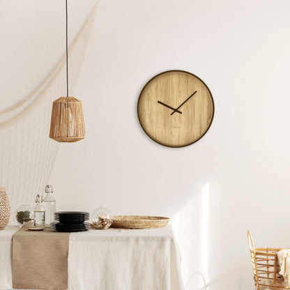 🕰️ NeXtime Oslo Large Wandklok 50cm - Donkerbruin/Lichtbruin Design