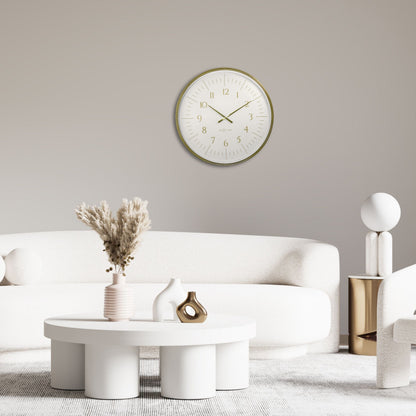 🌌 NeXtime Galaxy Large Wandklok 77cm - Zwart/Wit Ruimte Design