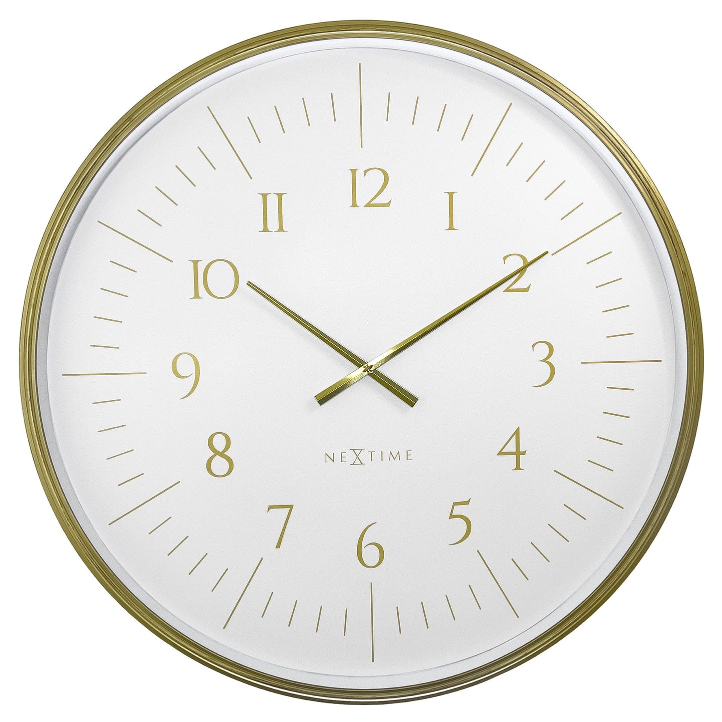 🌌 NeXtime Galaxy Large Wandklok 77cm - Zwart/Wit Ruimte Design