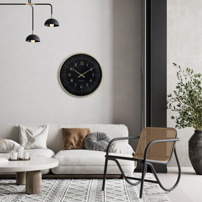 🌌 NeXtime Galaxy Large Wandklok 77cm - Zwart/Wit Ruimte Design