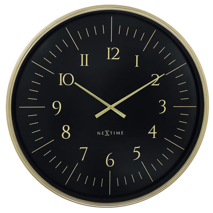 🌌 NeXtime Galaxy Large Wandklok 77cm - Zwart/Wit Ruimte Design