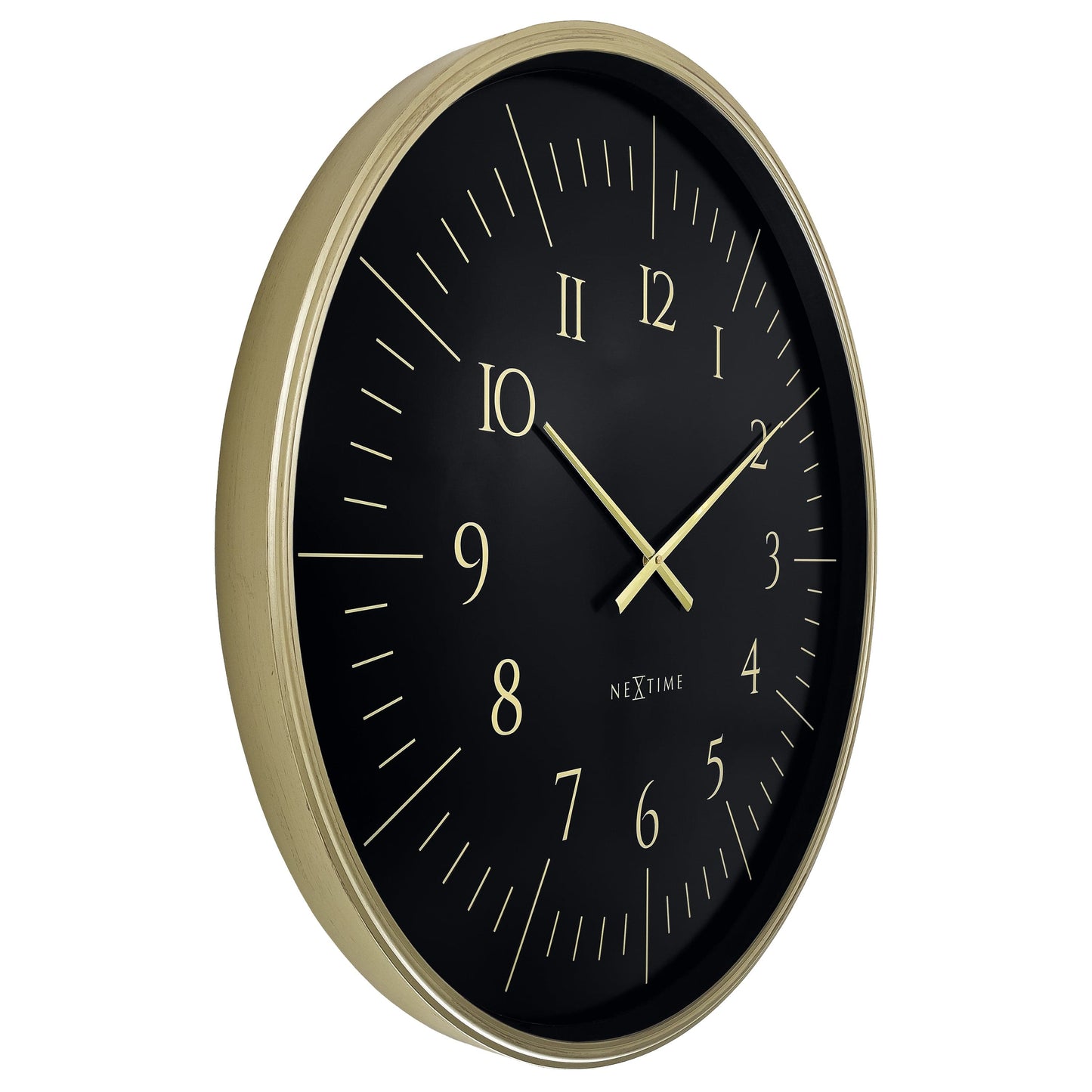 🌌 NeXtime Galaxy Large Wandklok 77cm - Zwart/Wit Ruimte Design