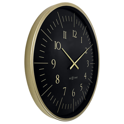 🌌 NeXtime Galaxy Large Wandklok 77cm - Zwart/Wit Ruimte Design