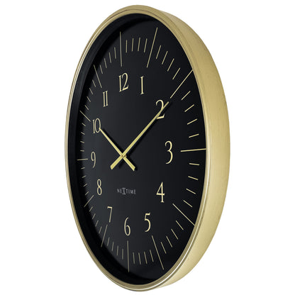 🌌 NeXtime Galaxy Large Wandklok 77cm - Zwart/Wit Ruimte Design
