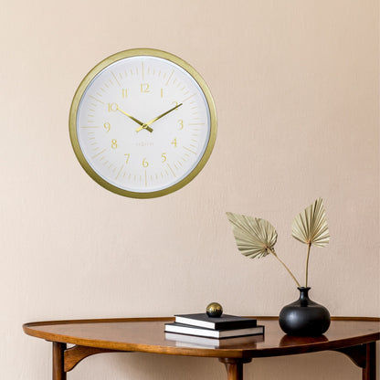 🌌 NeXtime Galaxy Wandklok 40cm - Zwart/Wit Ruimte Design