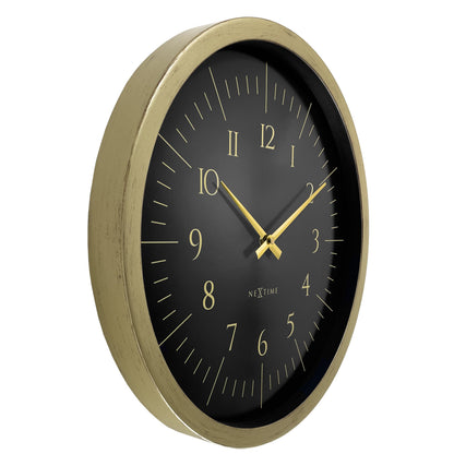 🌌 NeXtime Galaxy Wandklok 40cm - Zwart/Wit Ruimte Design
