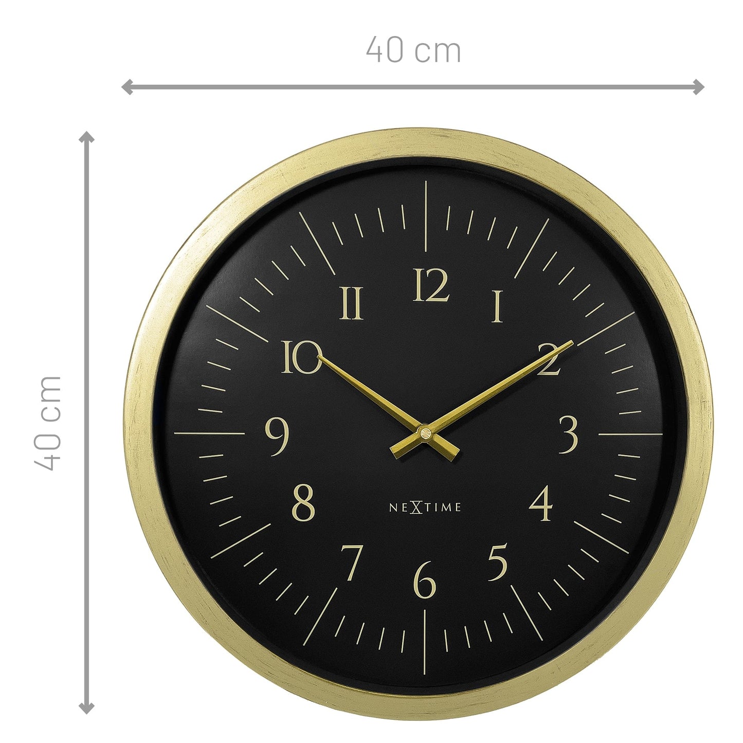 🌌 NeXtime Galaxy Wandklok 40cm - Zwart/Wit Ruimte Design