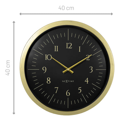 🌌 NeXtime Galaxy Wandklok 40cm - Zwart/Wit Ruimte Design