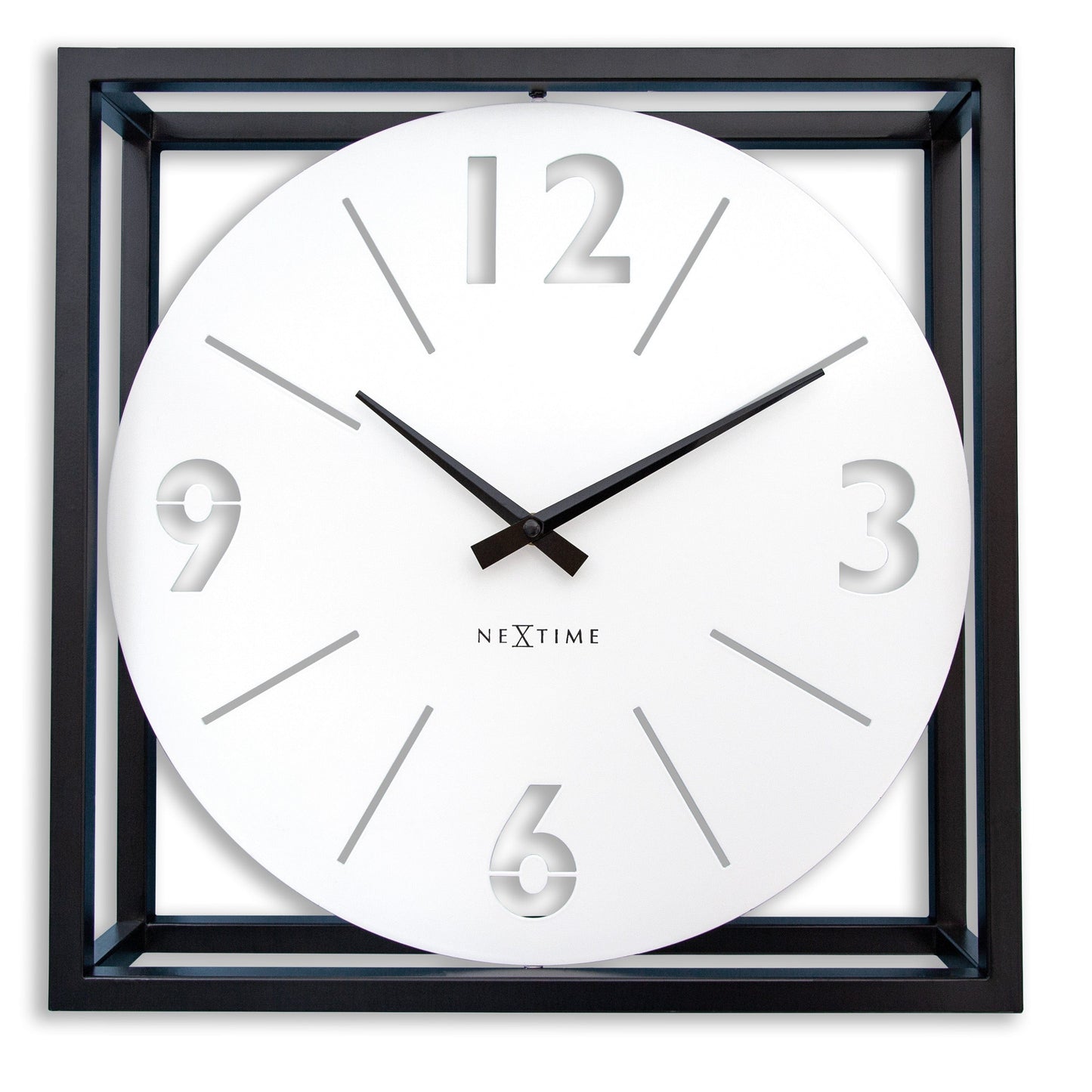 ⏰ NeXtime Time Frame 2-in-1 Klok 40cm - Tafel & Wandklok Zwart/Wit Metaal