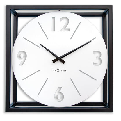 ⏰ NeXtime Time Frame 2-in-1 Klok 40cm - Tafel & Wandklok Zwart/Wit Metaal