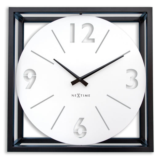 ⏰ NeXtime Time Frame 2-in-1 Klok 40cm - Tafel & Wandklok Zwart/Wit Metaal
