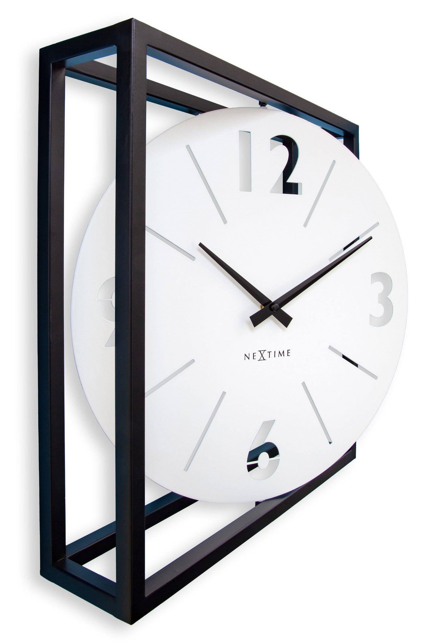 ⏰ NeXtime Time Frame 2-in-1 Klok 40cm - Tafel & Wandklok Zwart/Wit Metaal
