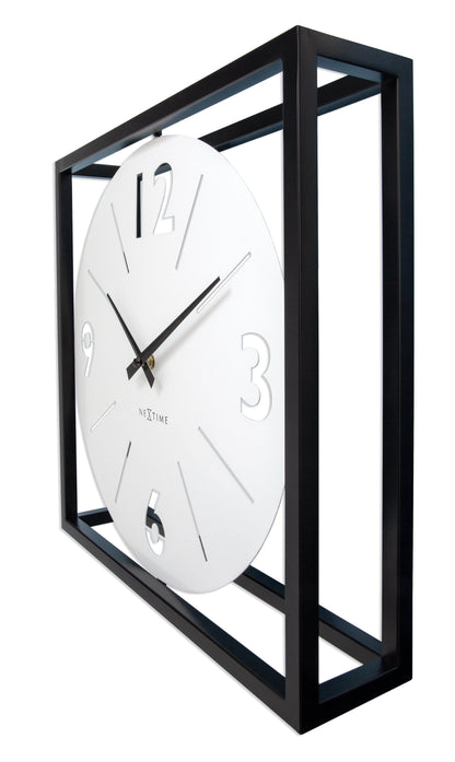 ⏰ NeXtime Time Frame 2-in-1 Klok 40cm - Tafel & Wandklok Zwart/Wit Metaal