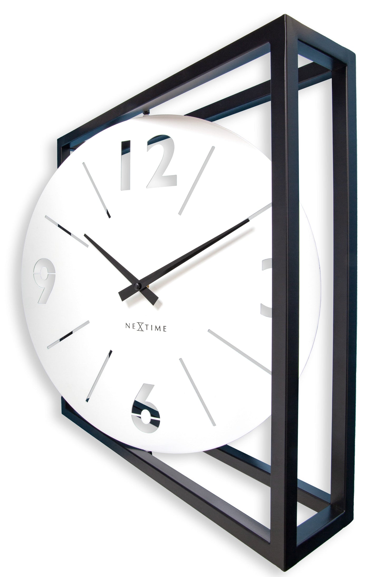 ⏰ NeXtime Time Frame 2-in-1 Klok 40cm - Tafel & Wandklok Zwart/Wit Metaal