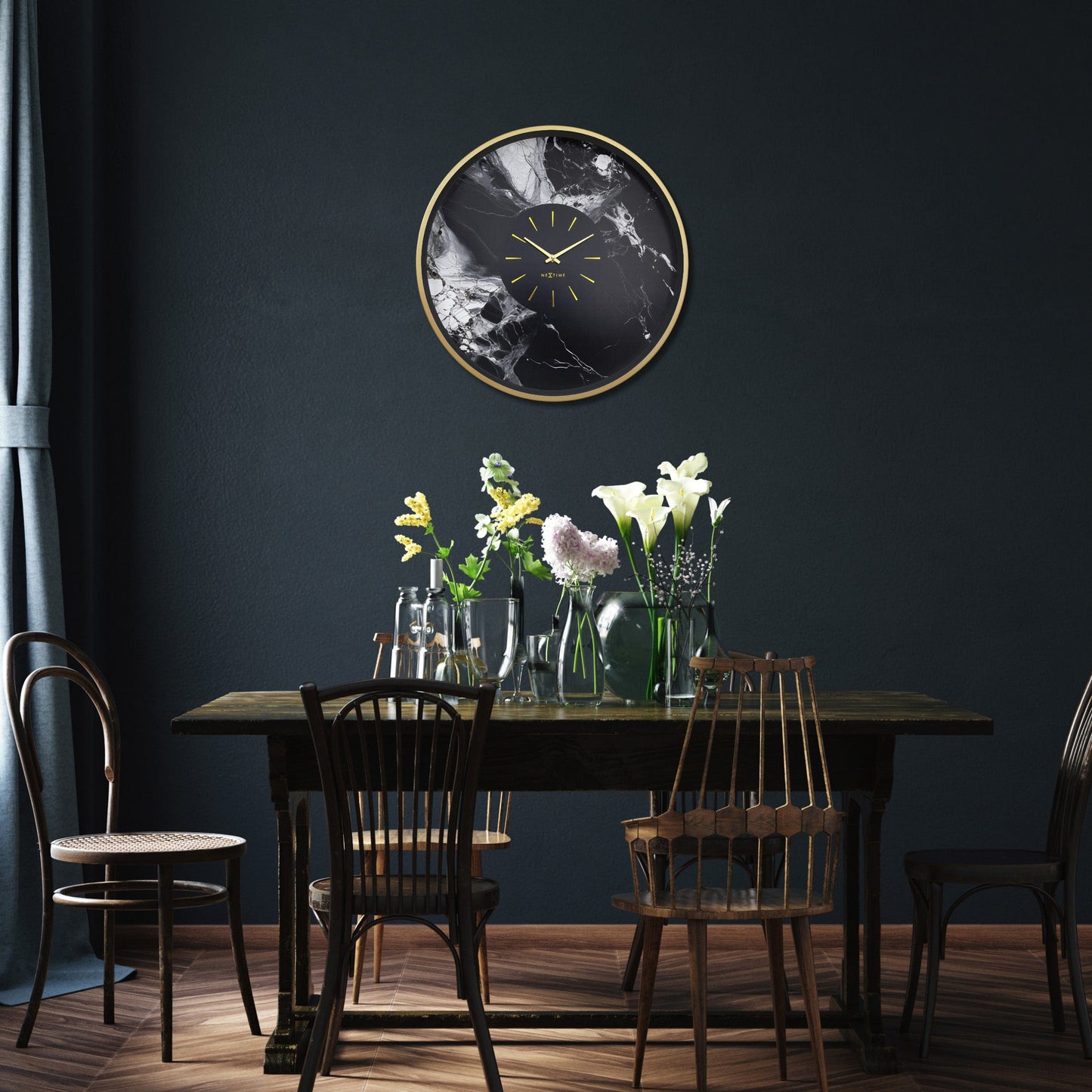 💎 NeXtime Marble Duo Wandklok 48cm