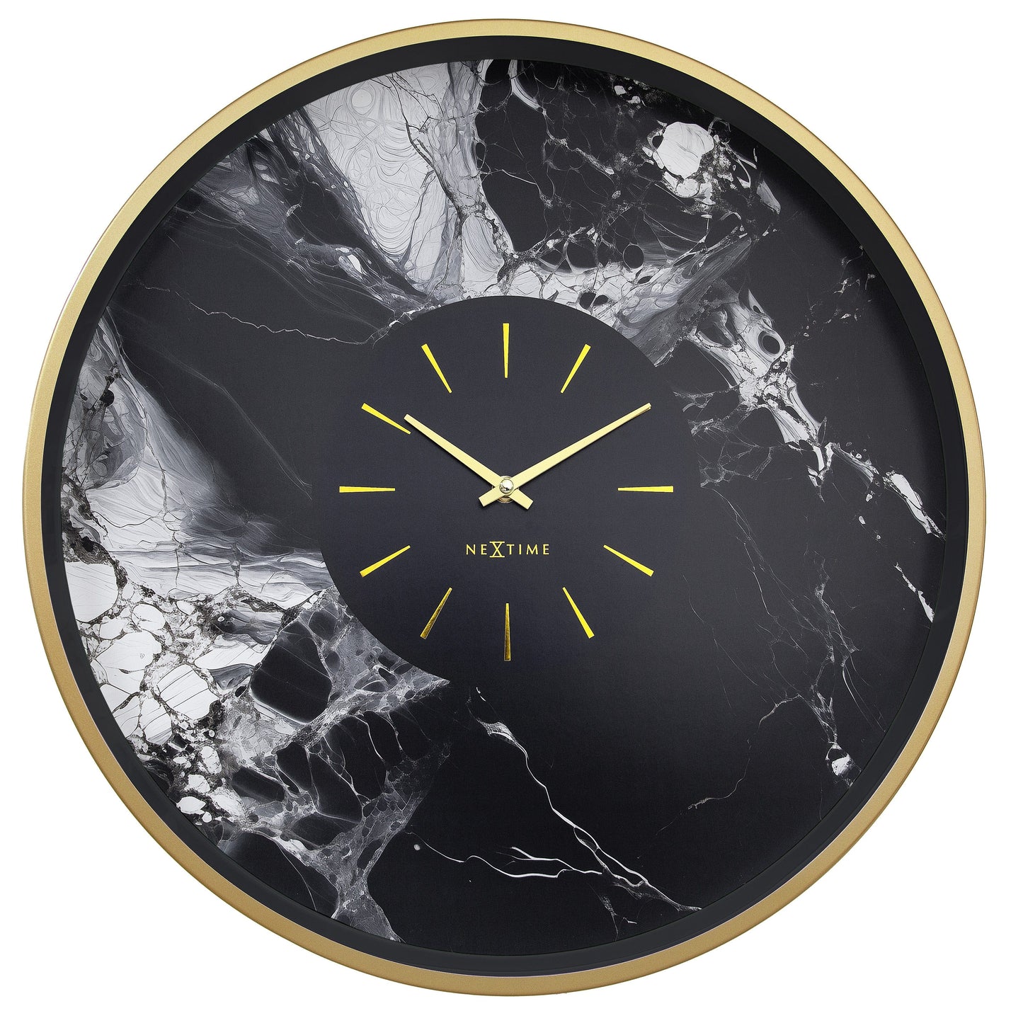💎 NeXtime Marble Duo Wandklok 48cm