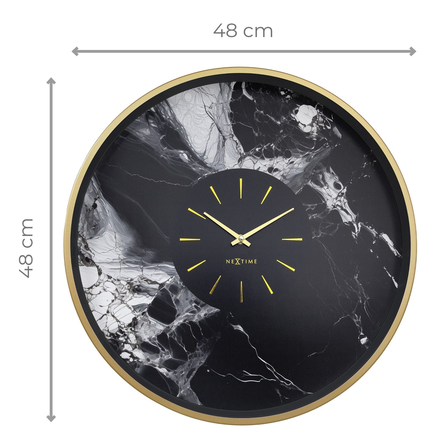 💎 NeXtime Marble Duo Wandklok 48cm
