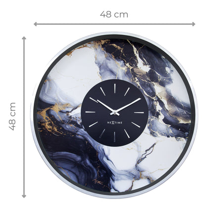 💎 NeXtime Marble Duo Wandklok 48cm