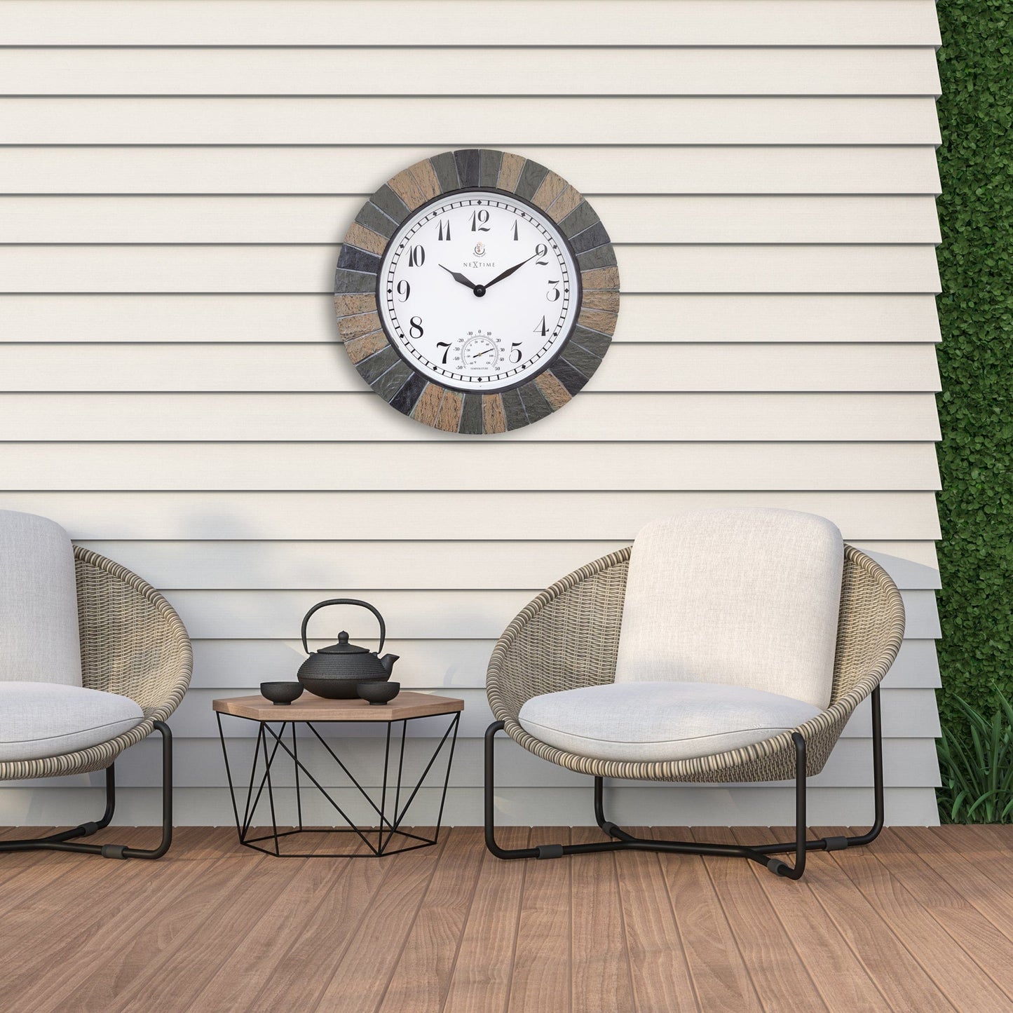 🌸 Aster Large Buitenklok 43