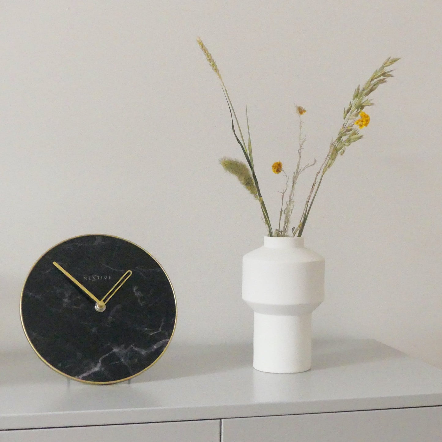 💎 Marble Tafel/Wandklok 20cm Luxe