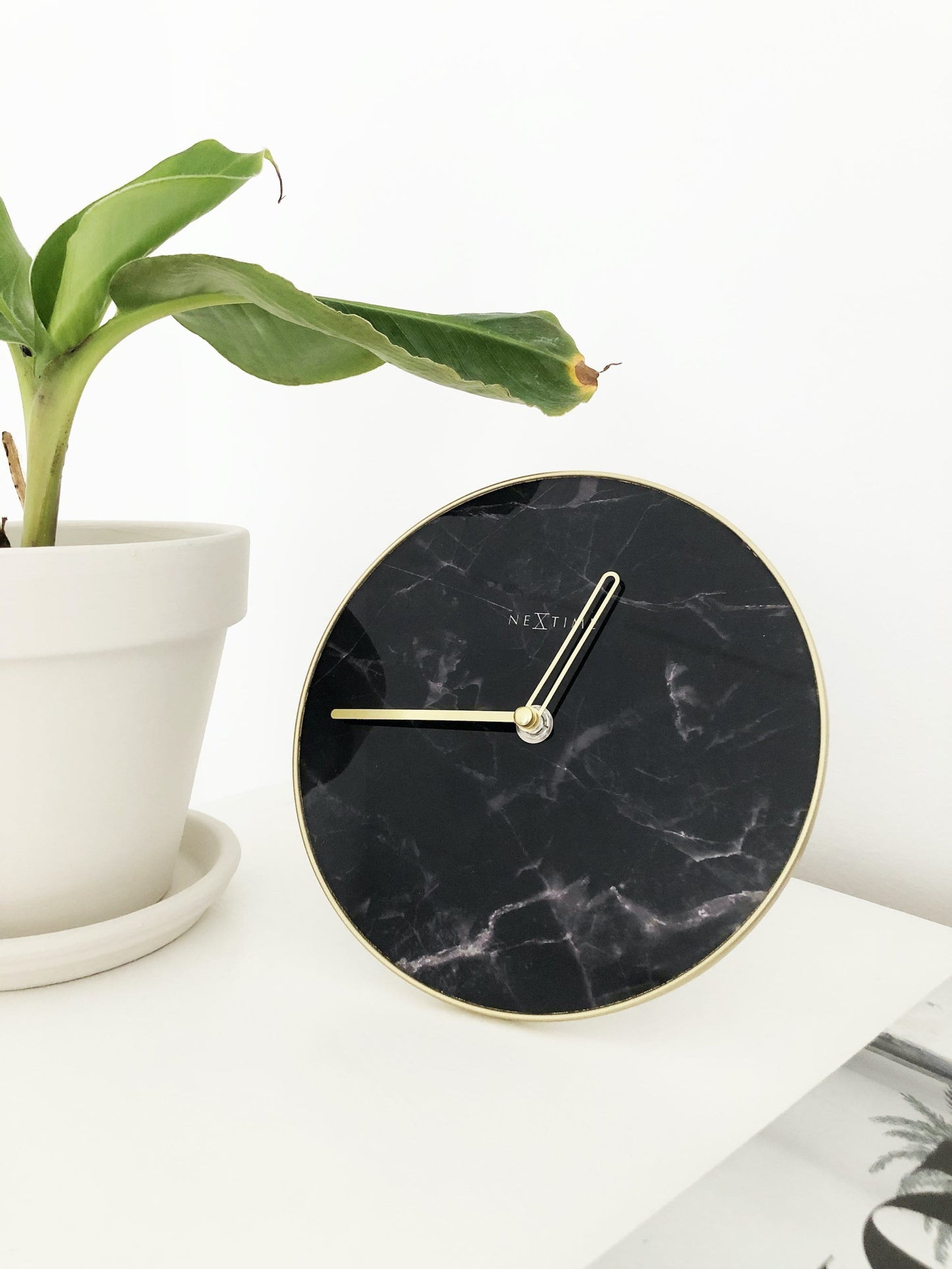 💎 Marble Tafel/Wandklok 20cm Luxe