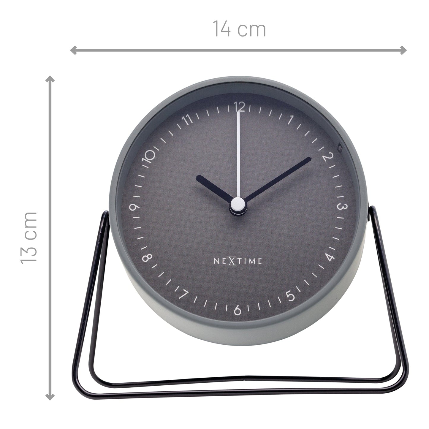 ⏰ Berlin Table Wekker 14x13x7cm - Metaal Design