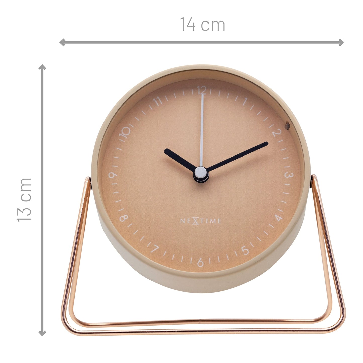 ⏰ Berlin Table Wekker 14x13x7cm - Metaal Design