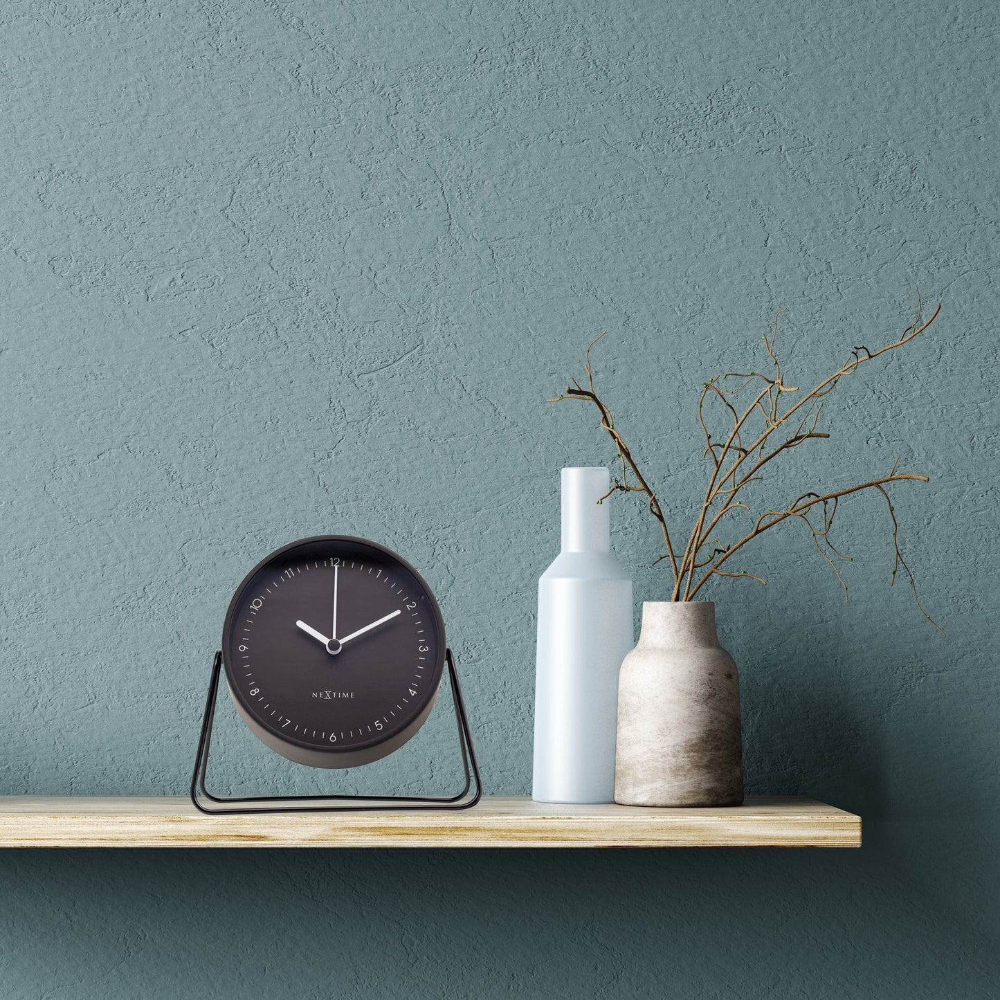⏰ Berlin Table Wekker 14x13x7cm - Metaal Design
