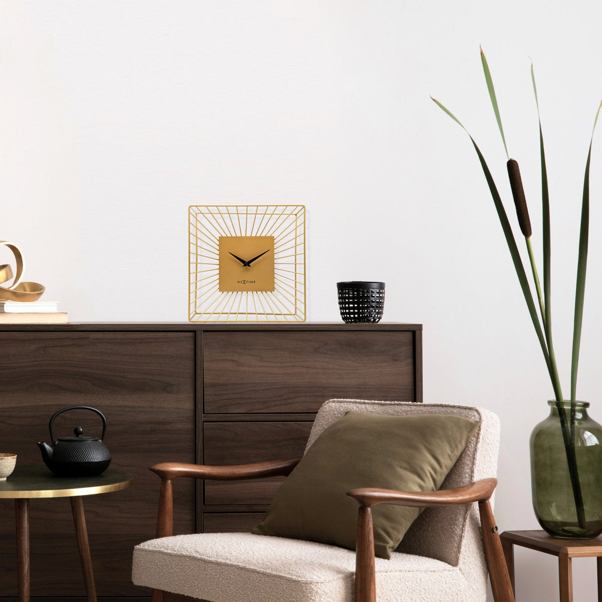 ✨ NeXtime Vasco Table Klok 25x25cm Goud