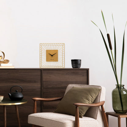 ✨ NeXtime Vasco Table Klok 25x25cm Goud