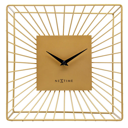 ✨ NeXtime Vasco Table Klok 25x25cm Goud