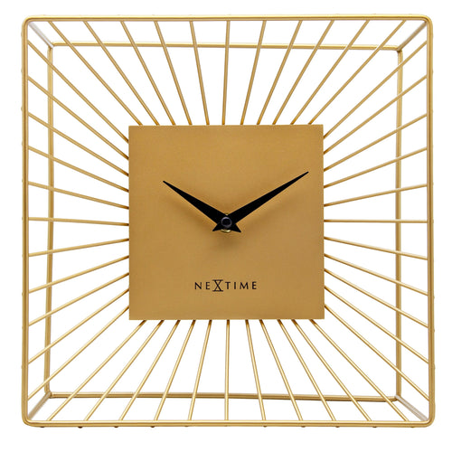 ✨ NeXtime Vasco Table Klok 25x25cm Goud