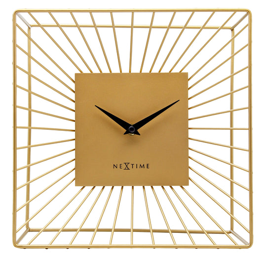 ✨ NeXtime Vasco Table Klok 25x25cm Goud