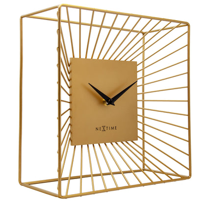 ✨ NeXtime Vasco Table Klok 25x25cm Goud