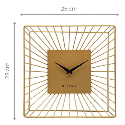 ✨ NeXtime Vasco Table Klok 25x25cm Goud
