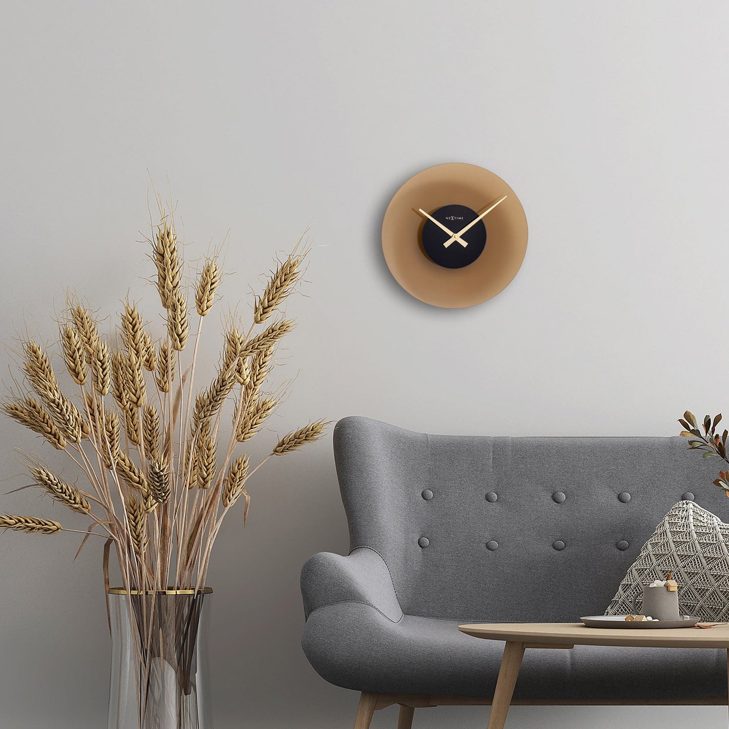 🌊 Float Wandklok 40cm Glas