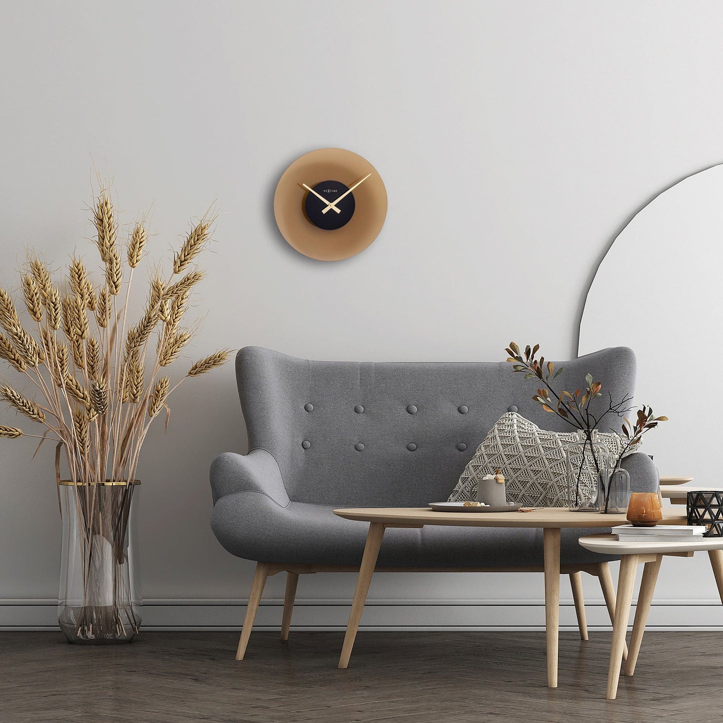 🌊 Float Wandklok 40cm Glas