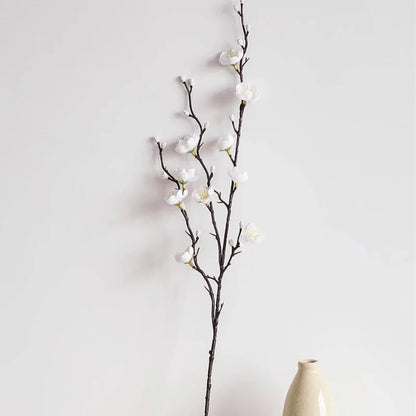 🌸 Kunstmatige Witte Pruimenbloesem 55cm - Chinese Stijl Winterzoete Decoratie