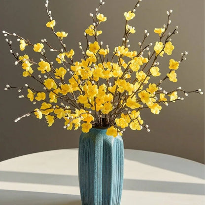 🌸 Kunstmatige Witte Pruimenbloesem 55cm - Chinese Stijl Winterzoete Decoratie