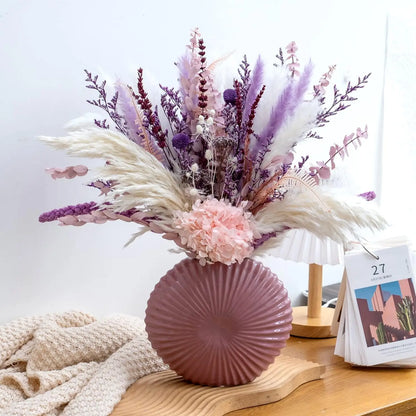 🌾 Kunstmatig Pampasgras Boeket - Boho Gedroogd Gras voor Lente, Zomer & Pasen Decoratie