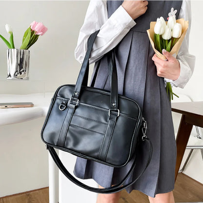 🎒 High School Uniform PU Leren Schoudertas Kawaii Stijl