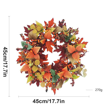 🍂 Herfst Luxe Thanksgiving & Kerst Deurdecoratie
