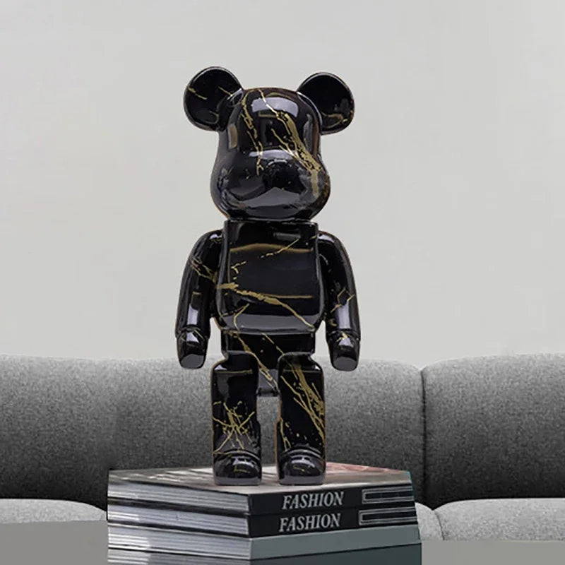 🐻 Graffiti Beer Beeldje 27cm - Moderne Spaarpot & Decoratie voor Stoer Interieur