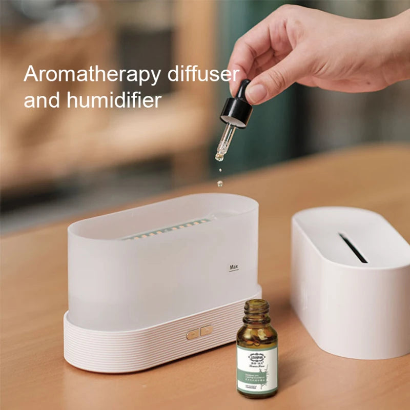 🔥 Vlam Aroma Diffuser - Ultrasone Luchtbevochtiger met LED Vlameffect